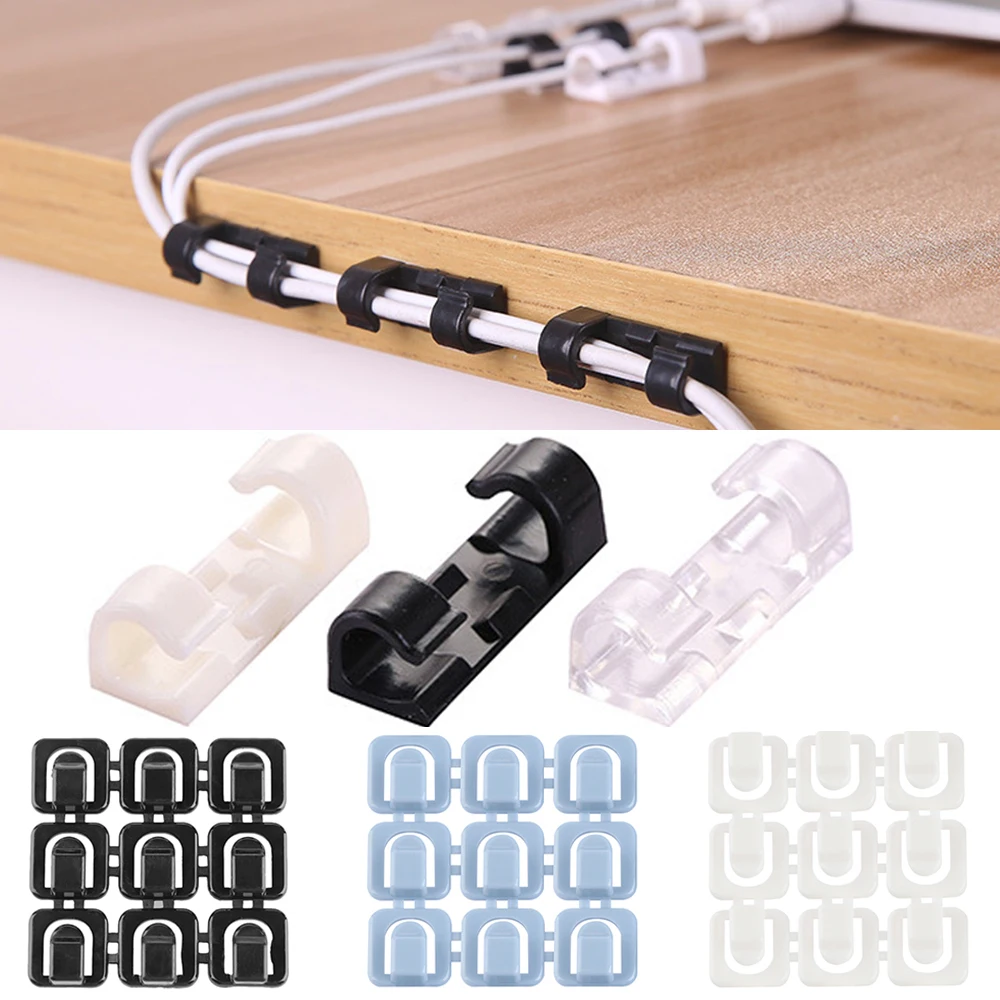 18/20 штук Кабельные зажимы Настольный органайзер самоклеящаяся шнур Управление