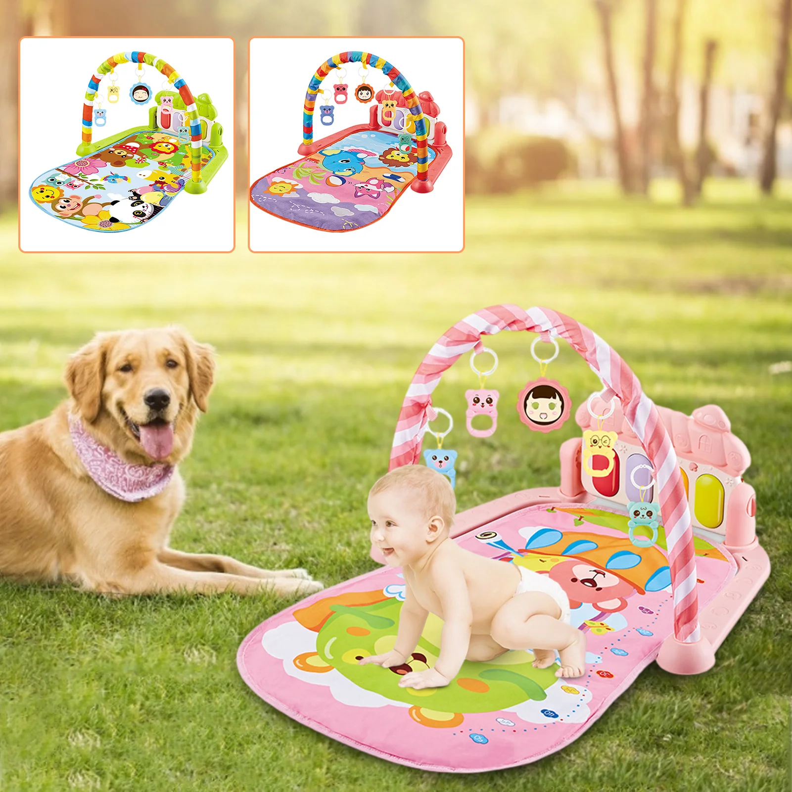 Игровой коврик музыкальный для игр на пианино подвесные игрушки младенцев