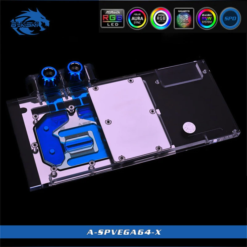 Водяной блок Bykski для видеокарты VGA Sapphire RX Vega 64 8G HBM2|Кулеры и системы охлаждения
