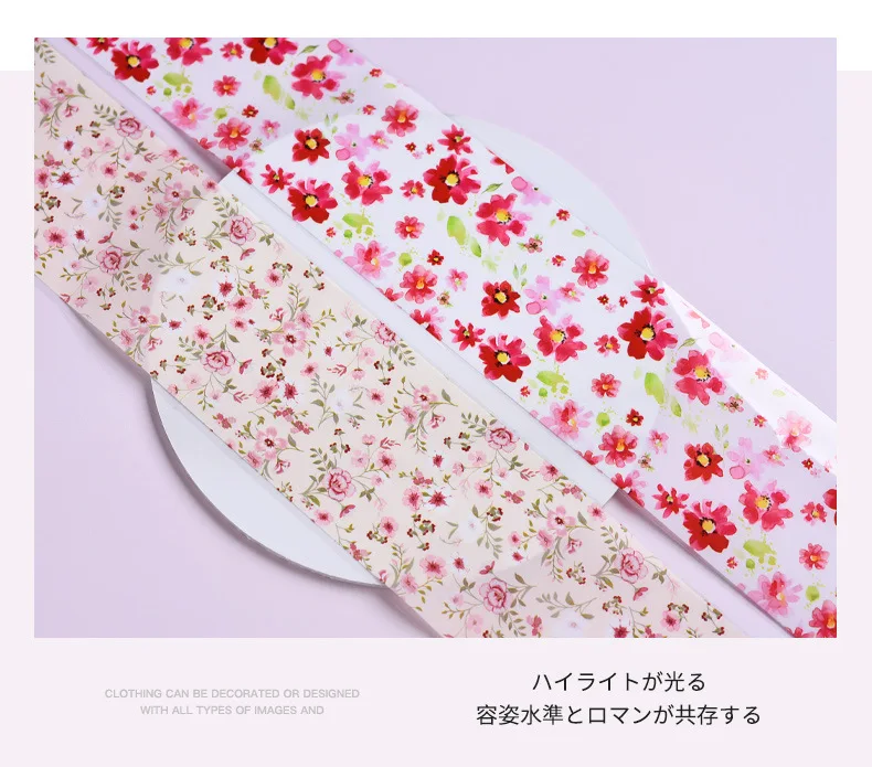 

10Pcs Nail Foils flower rose Pattern Animal Print Nail Art Transfer Sticker Slide Nail Art Decals Nails Accessories