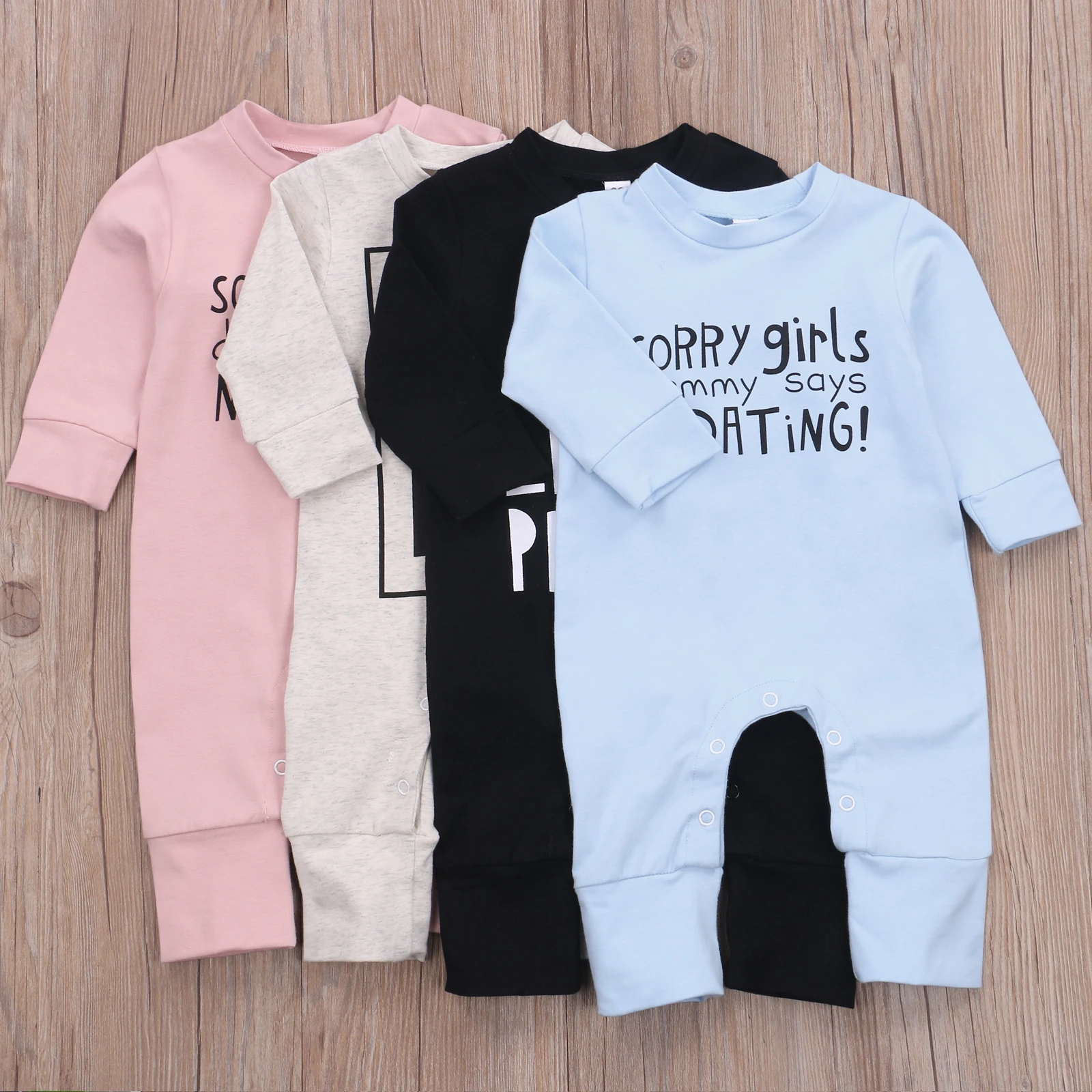 

Ma&Baby 0-24M Spring Autumn Newborn Infant Toddler Baby Boy Girl Jumpsuit Funny Letter Long Sleeve Romper Cute Baby Clothing