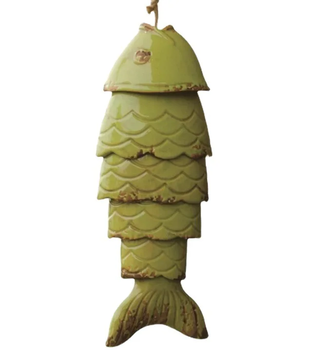 Carill&oacute;n de viento de pez Koi de colores, carrill&oacute;n de viento de resina para exteriores, colgante, regalo de Navidad, decoraci&oacute;n de jard&iacute;n-4
