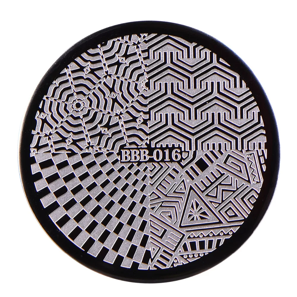 

Beauty BigBang 5.6*5.6cm Geometric Pattern Stamping Plates For Nail Polish Nail Art Stamp Stencils Template Stamping Plate