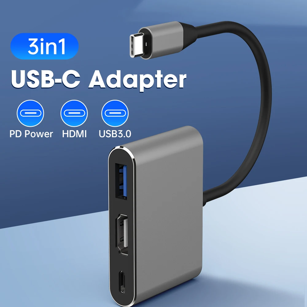 Кабель конвертер USB C Type в HDMI 3 1 кабель для ноутбука Macbook Google Moshou 2 0 4K|Кабели VGA| |