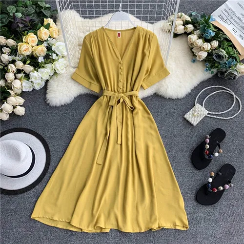 XH--449 Yellow Модное весеннее новое летнее длинное платье миди с v-образным вырезом vestido de festa вечернее Бандажное женское повседневное элегантное платье с высокой талией Vestidos - Цвет: XH--449 Yellow