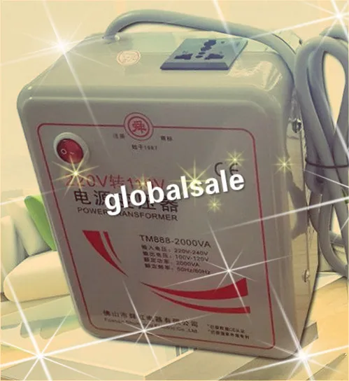 Бесплатная доставка 220 В в 110 2000 Вт понижающий преобразователь напряжения