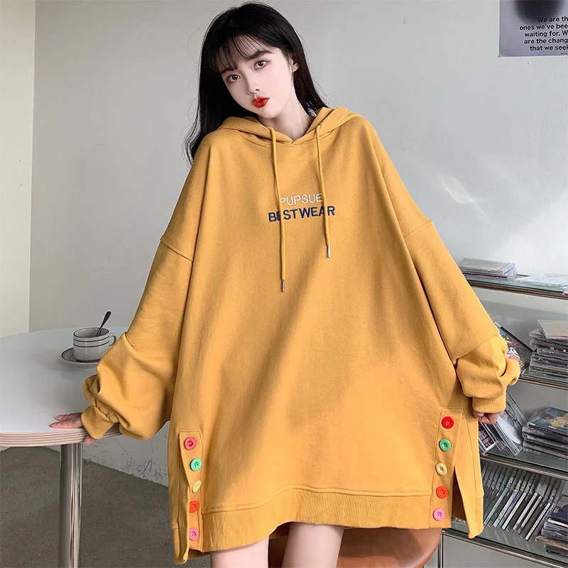

American Hiphop Split Sweater Women's Spring and Autumn Loose Korean Style Idle Style Thin Design Sense Coat