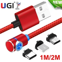 ugi 360%c2%b0 round magnetic charger cable 2a charging cord ios type c micro usb connector plug for samsung s8 s9 s10 for iphone x xs