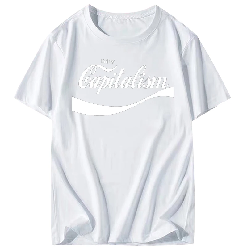 Новинка 2019 повседневная мужская футболка с капитализмом Забавный костюм Say 100%