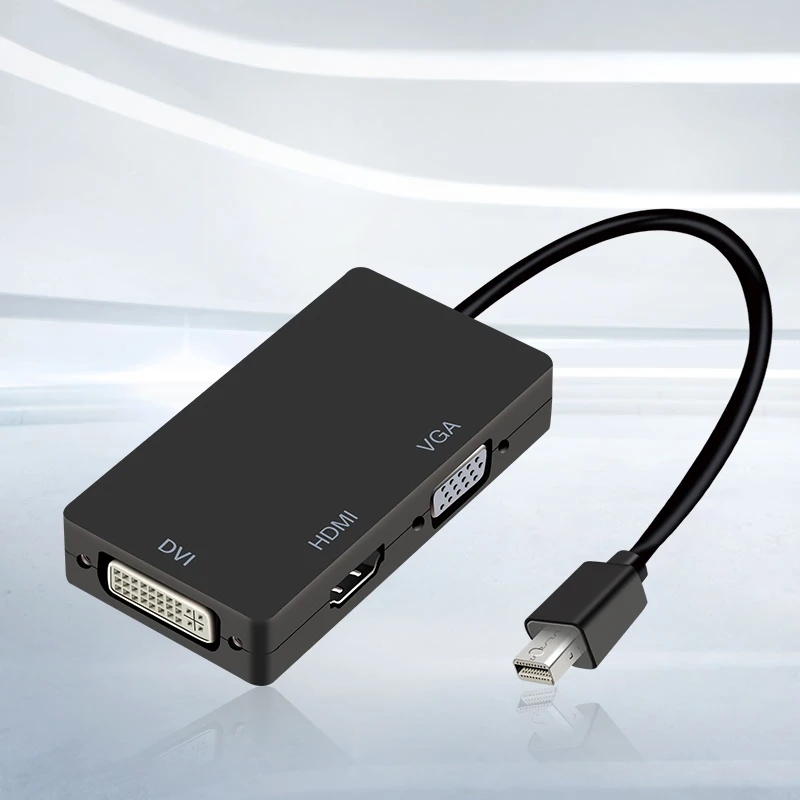 3 в 1 мини-порт дисплея DP штекер-DVI HDMI VGA аудио гнездо адаптер порт кабель конвертер