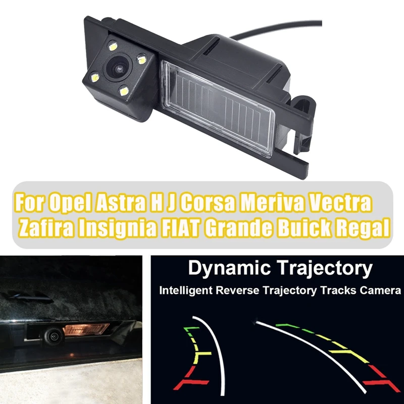 

4 LED Dynamic Trajectory HD Rear View Backup Camera Reverse Camera for Opel Astra H J Corsa Meriva Zafira Insignia FIAT