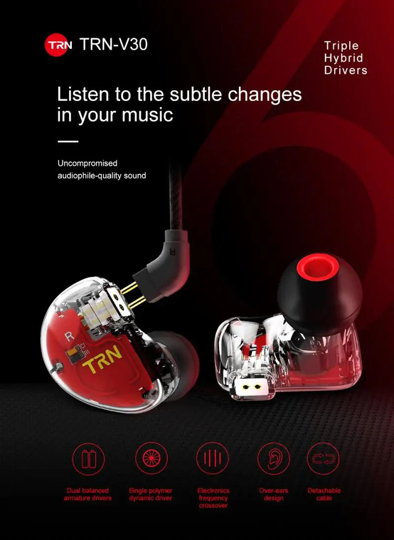 

In-Ear Headphones With Mic HIFI DJ Monitor Running Sport Subwoofer Phones Wired Metal Headphones Earbuds Flagship Headset