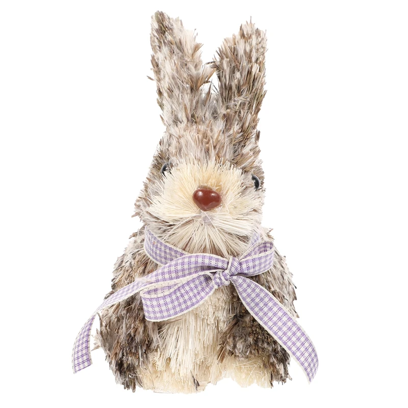

AT69 -1Pcs Straw Rabbit Decor Practical Handmade Straw Rabbit Woven Rabbit Decor for Home Store