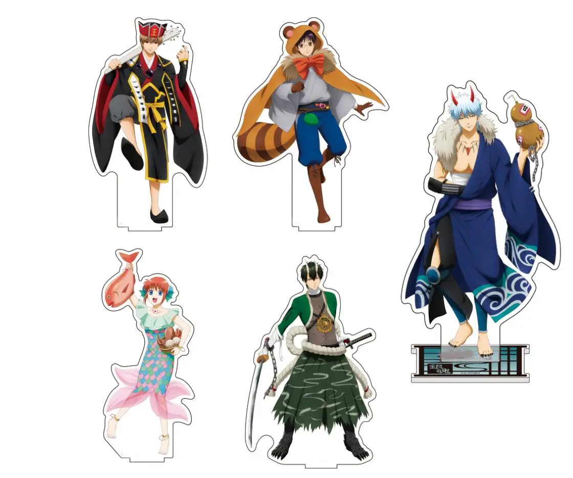 

Japan Anime GINTAMA Shimura ShinpachiKagura Acrylic Stand Figure Model Plate Cosplay Desk Toy