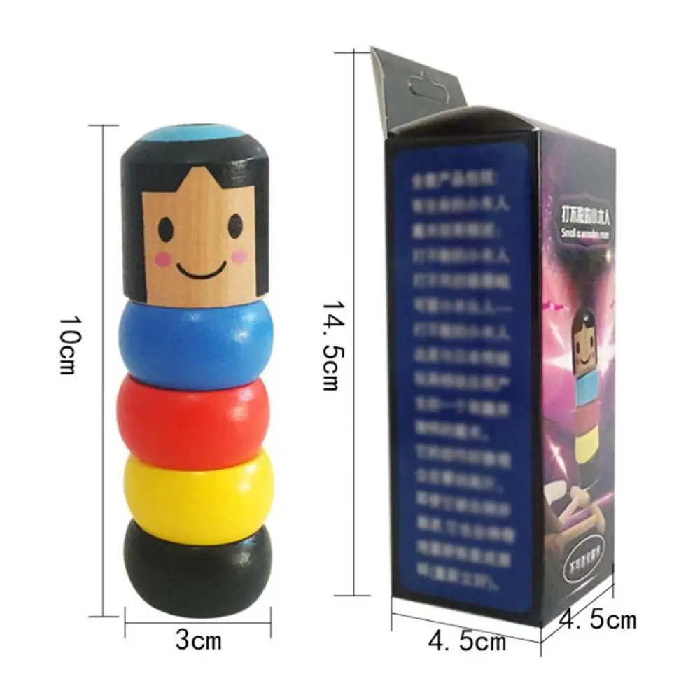 1 набор бесземная Дарума неломкий деревянный человек волшебная игрушка