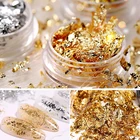 1 коробка, зеркальная серебряная фольга, бумага для самостоятельного маникюра, 3D Асимметричная алюминиевая наклейка, блестящий УФ-Гель-лак, инструменты для украшения ногтей