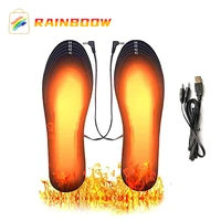 usb heated shoe insoles feet warm sock pad electrically heating insoles washable warm thermal insoles unisex plantillas para los