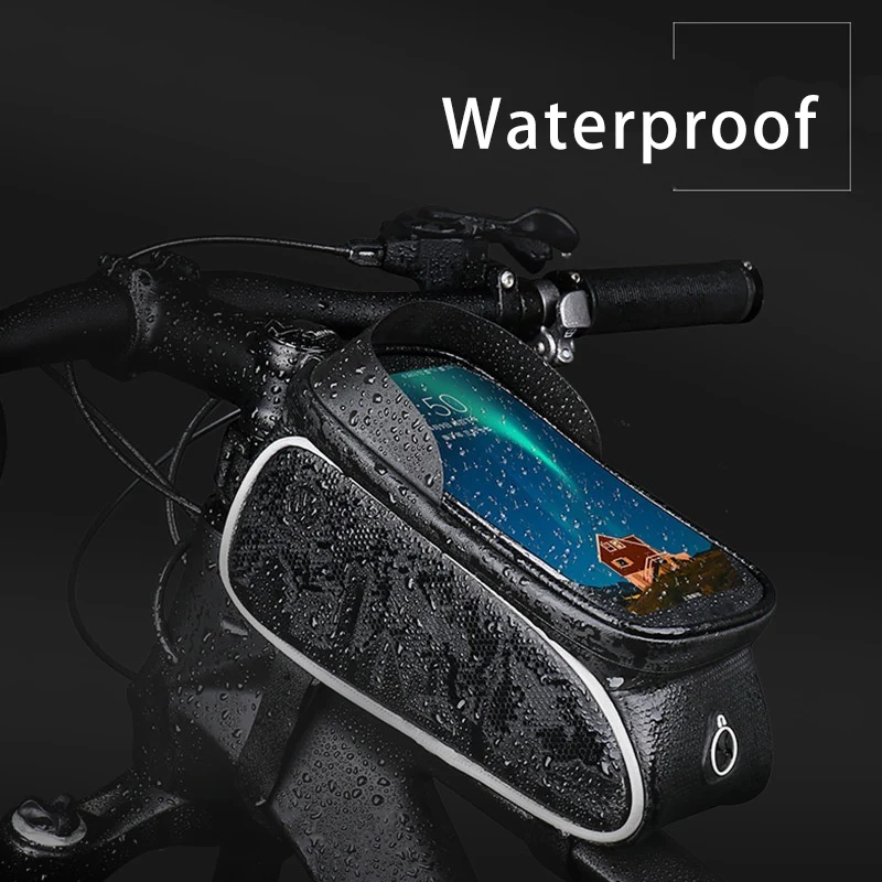 Bike Bicycle Cycling Bag Frame Front Top Tube Cycling Bag Waterproof Phone Case Touchscreen Bag MTB Pack Bicycle Accessories