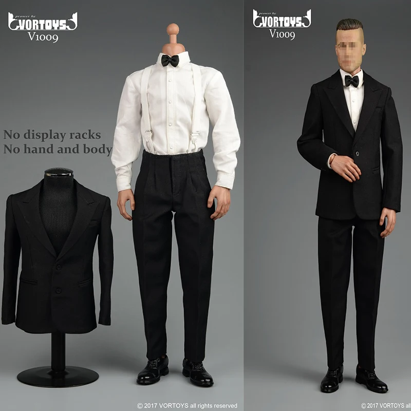 

1:6 Male Party Suits Gentleman Business Formal Wear Clothing Set Costume Fit 12" Male Figure Body