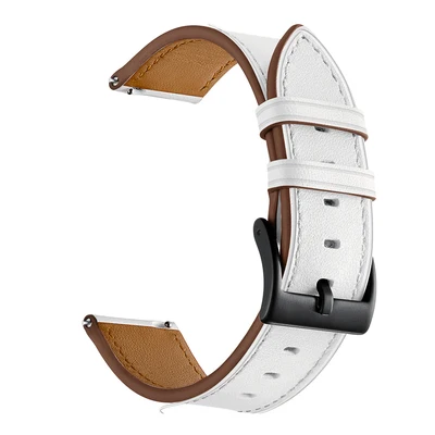 White 20 мм модные часы из натуральной кожи ремешок для Xiaomi Huami Amazfit Bip GTS BIT Lite Молодежный сменный ремешок на запястье - Цвет: White
