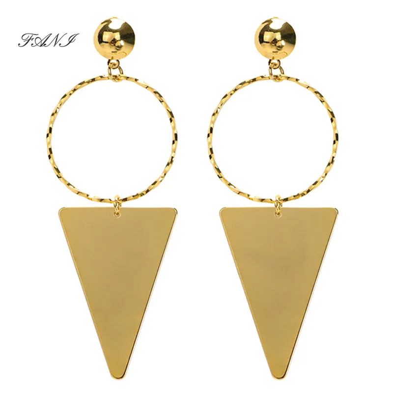 

Fani Wholesale 2019 quality Drop Dangle Earrings For Women Wedding Gold Stainless Steel Long Earings Wedding Fashion Jewelry