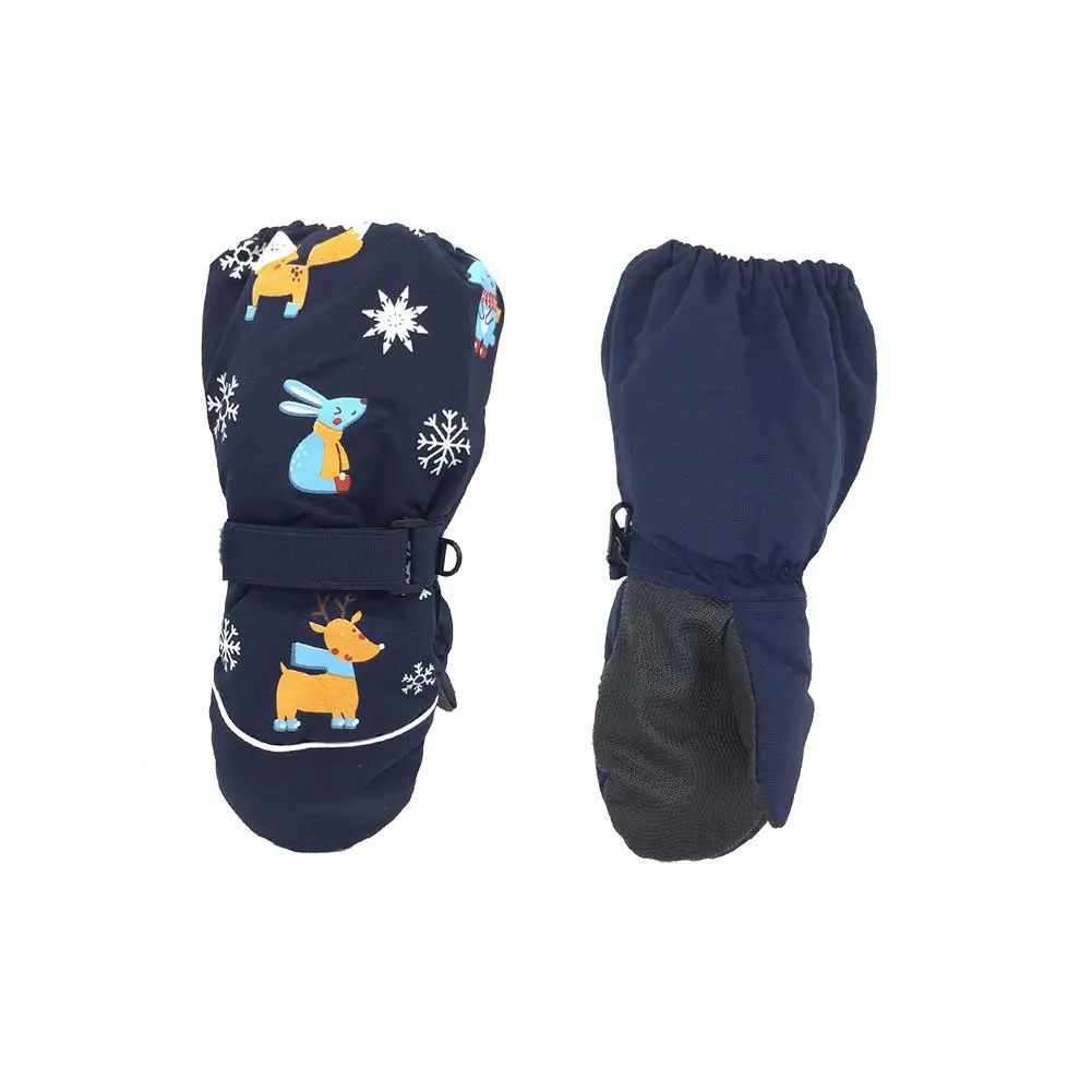

Children Ski Gloves Windproof And Waterproof Three-layer Warm Gloves Winter Essential Warm Gloves Cute Elk