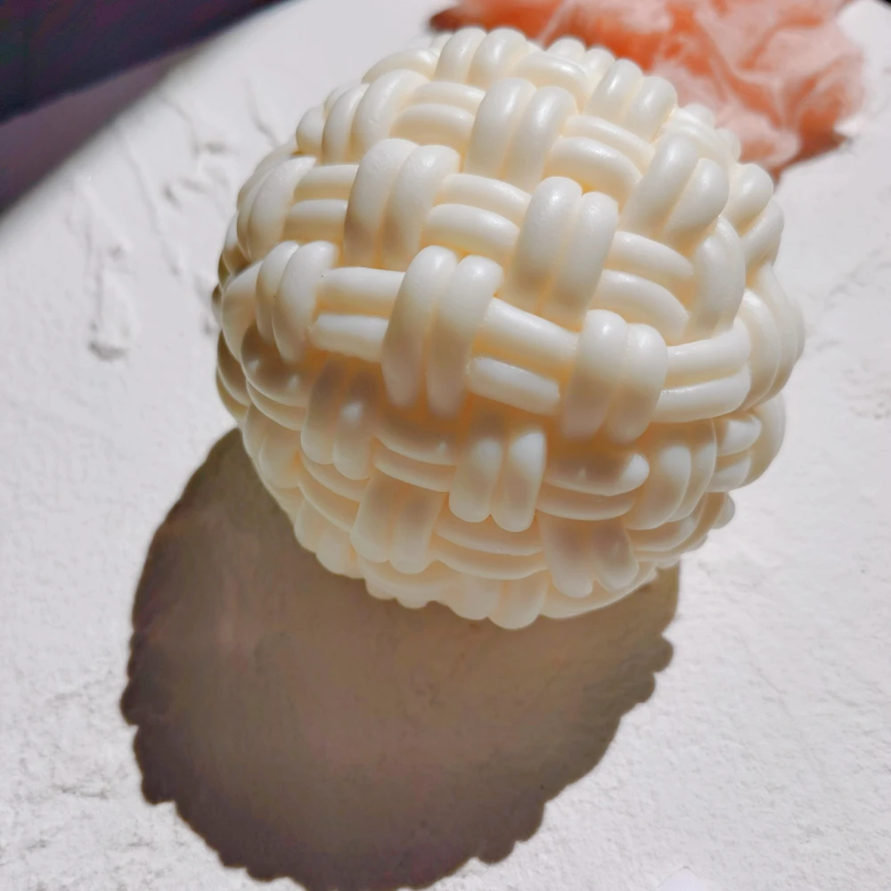 

Unique Yarn Ball Silicone Mold Home Decor Sphere Rope Twisted Knotted Candles Molds Knit Wool Ball Candle Mould