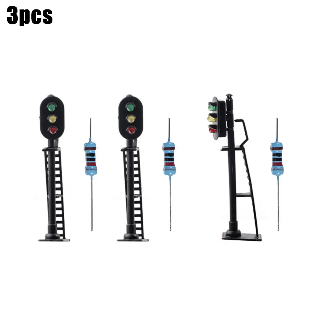 

3 * 1:87 Signal Light 00 Model Railway 3 Aspect Light Signal 3 /12 VOLT OO GAUGE Pre Wired In Stock