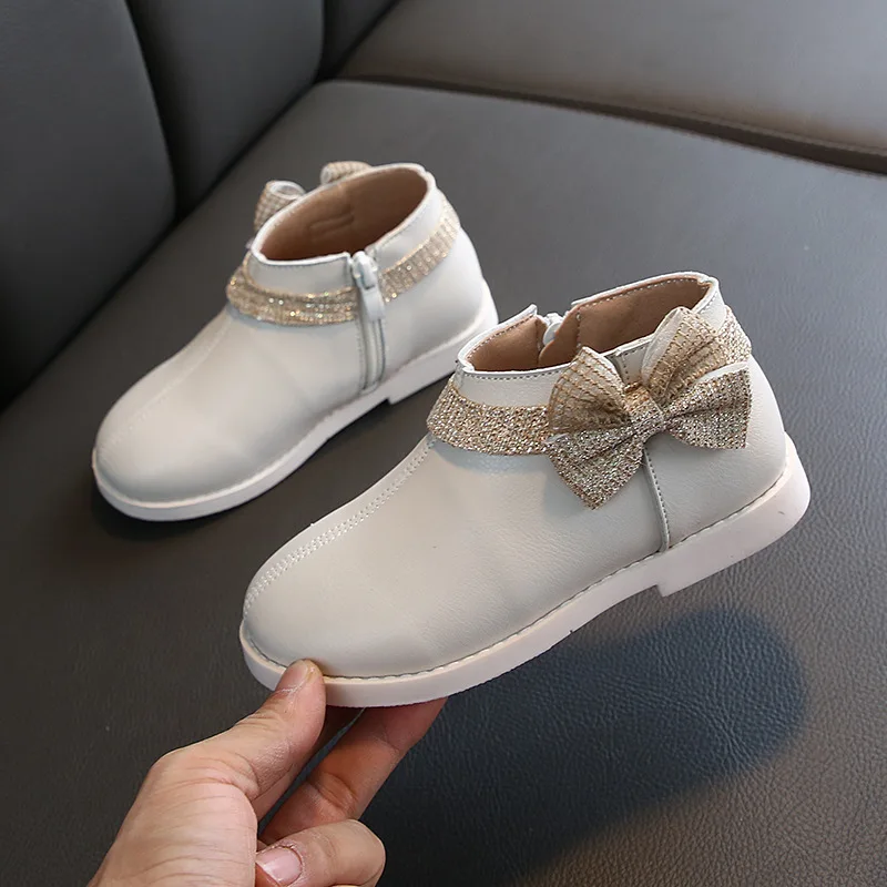 Осенняя детская обувь Новые детские ботинки Martin для девочек из искусственной