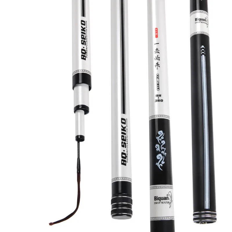 1.8-4.5M Carbon Telescopic Angeln Poles Carp Fishing Rod Fish Hand Fishing Oltas Ultra Hard 9H Tilapia Wedkarstwo Spinning Pesca