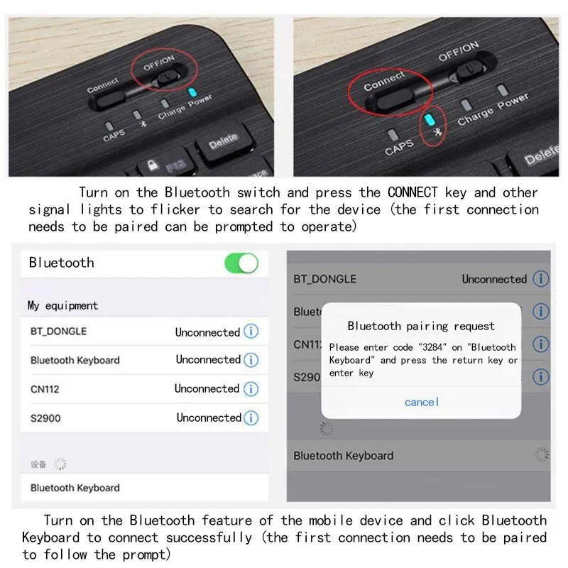KK & LL для iPad 2 3 4 Bluetooth клавиатура + умный чехол планшета вращающийся на 360 ° с