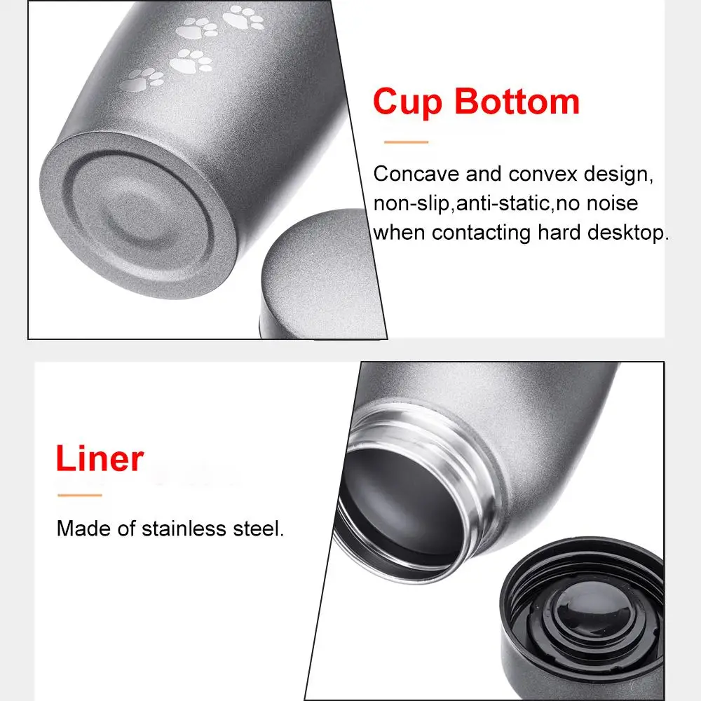 250 мл золото/серебро Нержавеющая сталь урны для домашних животных собака Кот