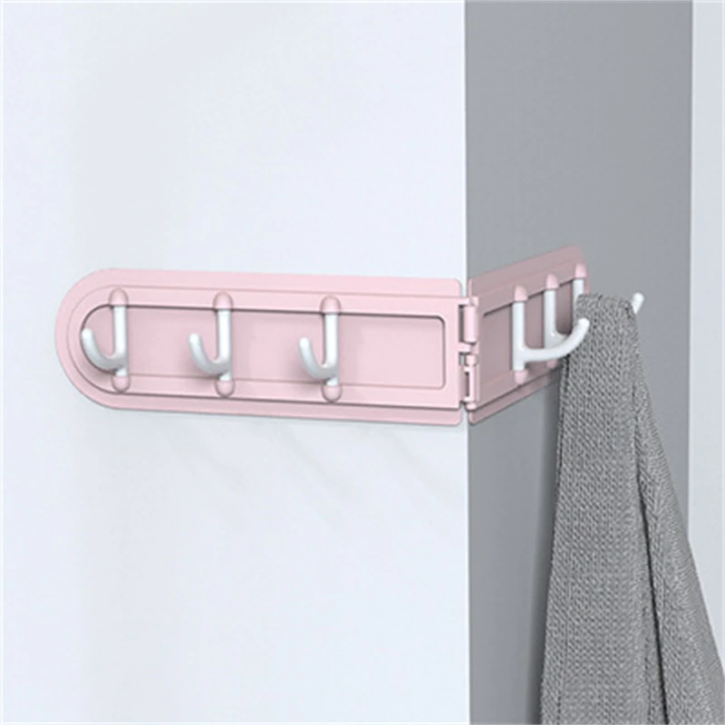 

6 Hook Clothes Towel Rack Wall corner Suction Cup Bathroom Storage Holder Kitchen Organizer PVC Sucker Hanger Multi-Purpose Hook
