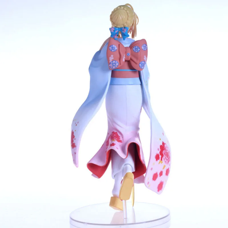 

25CM Anime Fate Saber Kimono Oversize Figurine PVC Action Figure Ornament Model Toy Birthday Gift Movie Collection Free Shipping