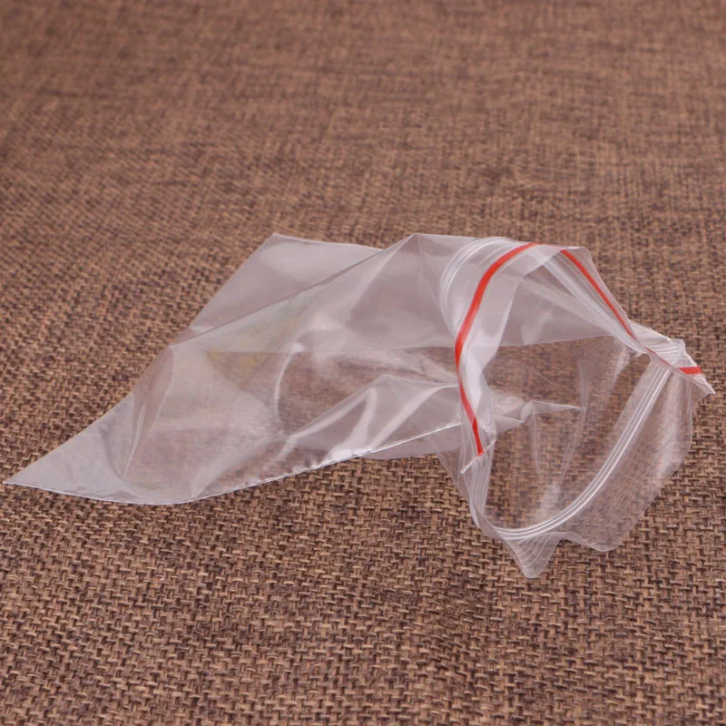 100 шт. прозрачные красные пластиковые пакеты для упаковки ювелирных изделий|pouch