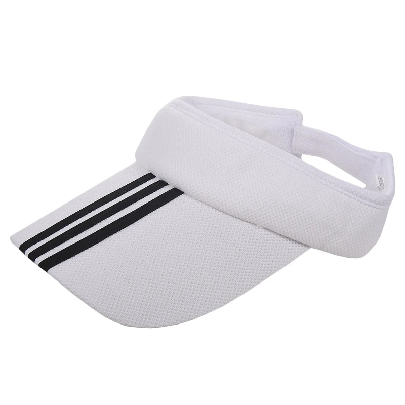 2 Pcs Sports Tennis Golf Sun Visor Hat Hats Adjustable Plain Bright Color Men Women 1 White &amp Black |
