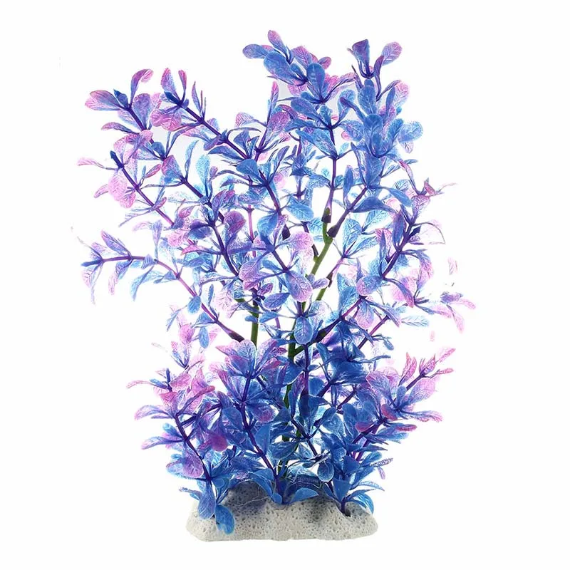 

LIXF Искусственный пластик водное растение фиолетово-голубой деко аквариума
