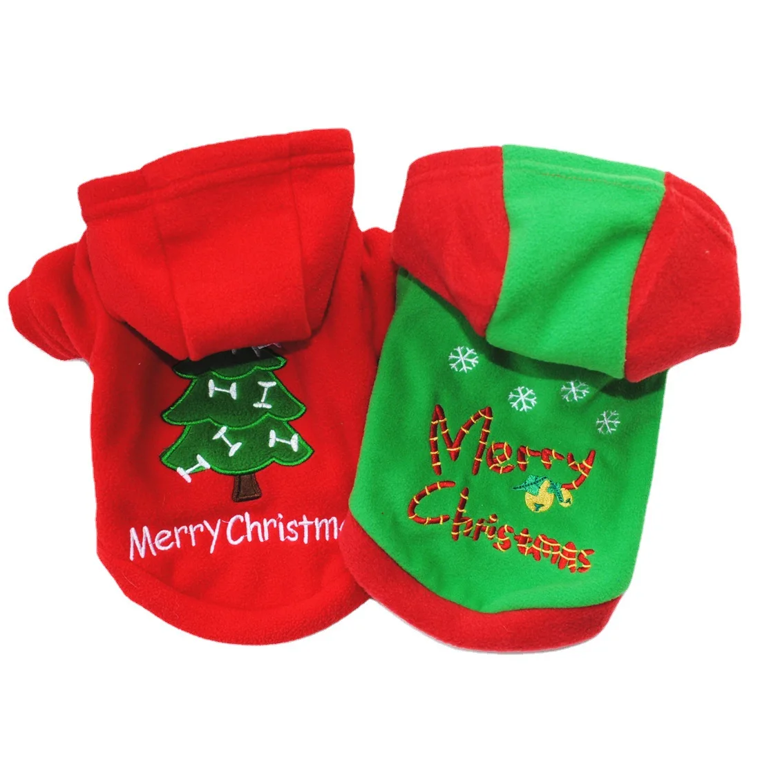 

[2021 Hot Sale]Pet Puppy Christmas Thicken Hooded Christmas Tree Snowflake Pet Fall/Winter Cotton Jacket Coat Christmas