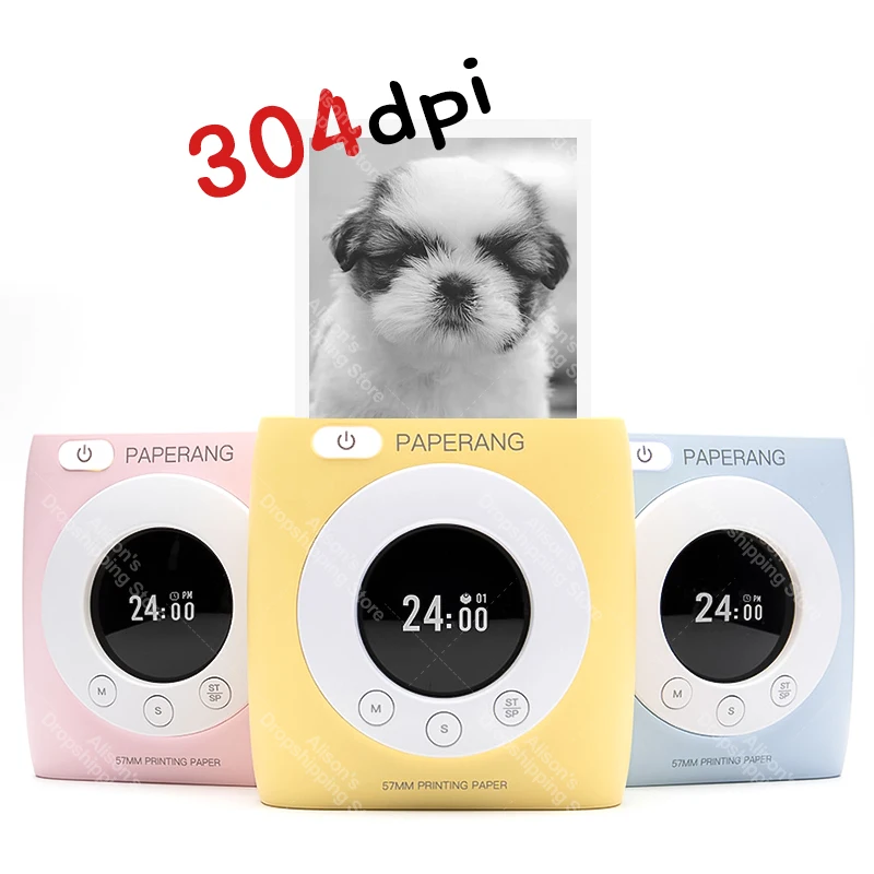 Мини Портативный термопринтер Paper ang P2s фотокарманный принтер 58 мм беспроводная