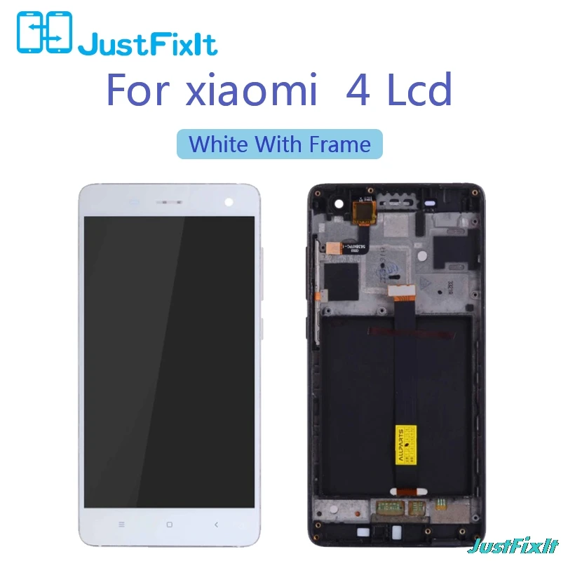 Для Xiaomi Mi 4 ЖК сенсорный экран дигитайзер с рамкой оригинальная замена черный белый 5,0 дюймов для Xiaomi Mi 4 дисплей