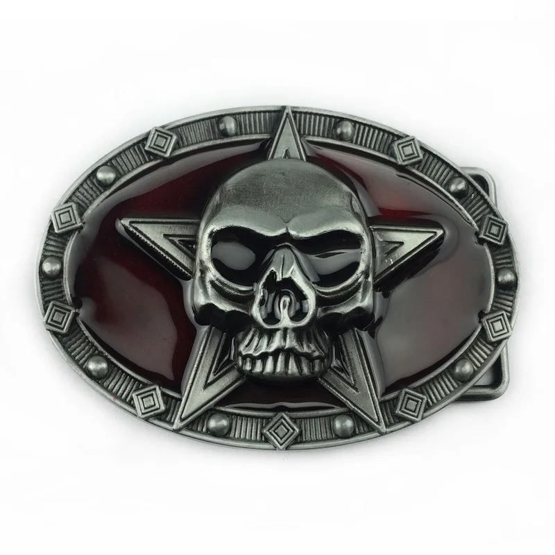 Punk Rock 3D Skull Metal Belt Buckles for Men Women Fashion Accessories Suit 4cm Cowboy Clothing Leather Craft | Дом и сад