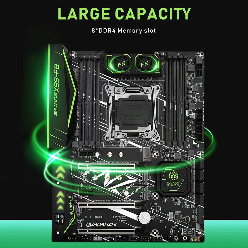 

Материнская плата X99 F8D, Базовая плата, 4 канала, Intel XEON E5 X99, LGA2011-3 DDR4, Recc, фонарь памяти NVME, порт USB3.0 SATA3.0