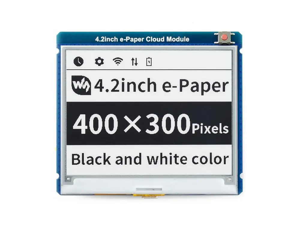 Waveshare 4.2inch E-Paper Cloud Module, 400×300, WiFi Connectivity, Low Power Consumption