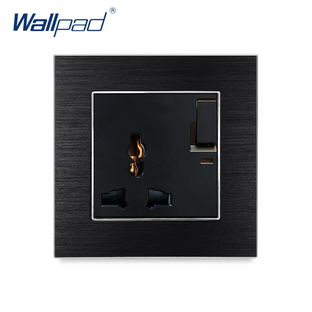 Универсальная 3-контактная розетка с 1 переключателем Wallpad роскошная настенная