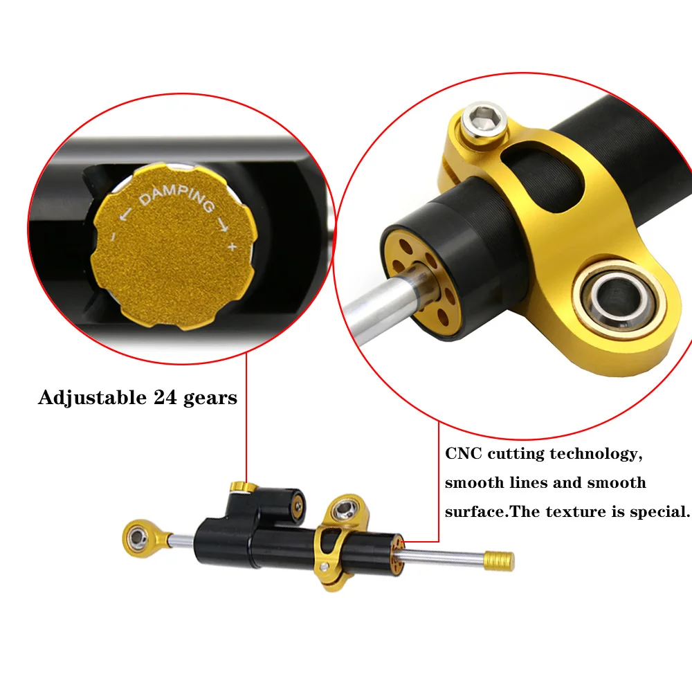 Подходит для YAMAHA YZF R6 2006-2017/ R1 2009-2012 CNC Алюминий Регулируемый рулевой Стабилизатор