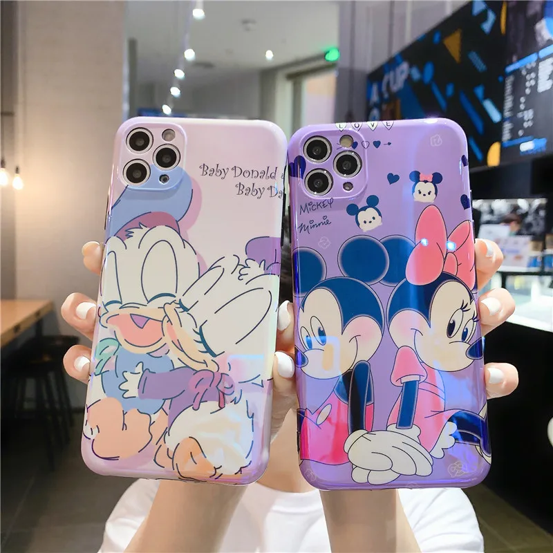 

2021 Disney Mickey Minnie All-inclusive Soft Case for iPhone 12 11 Pro Max XR XS Max 7 8 Plus X SE Full Body Phone Back Cover