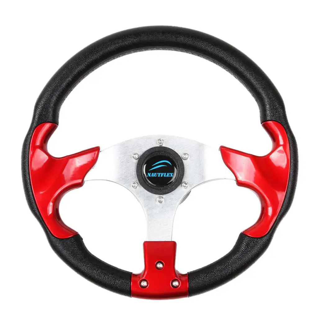 

Boat Steering Wheel, 3 Spoke - Marine Yacht Sports Wheel, for 3/4inch (19 mm) Tapered Shaft