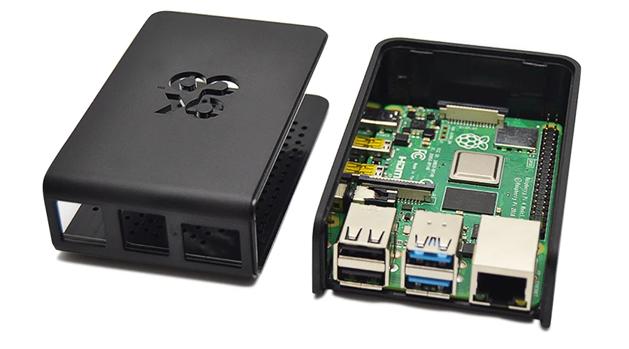 Официальный подлинный Raspberry Pi 4 Модель B 4b дизайн ABS черный скользящий защитный чехол легко установить