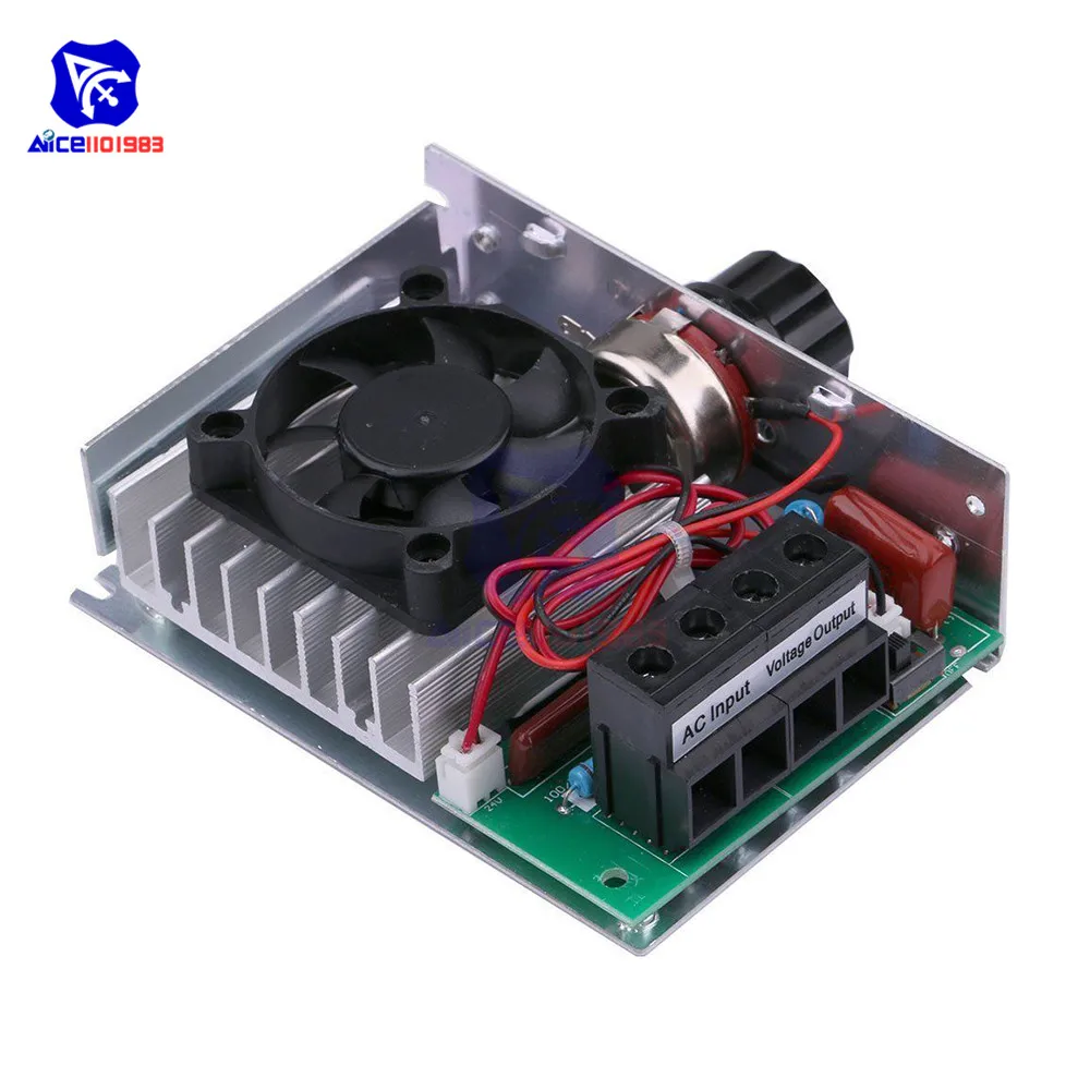 Diymore 10000 Вт AC 110-220 В SCR управление двигателем электронный регулятор регулируемый потенциометр регулировка скорости, алюминиевый корпус