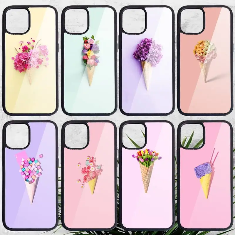 

Purple Watercolor flowers pattern Phone Case PC for iPhone 11 12 pro XS MAX 8 7 6 6S Plus X 5S SE 2020 XR